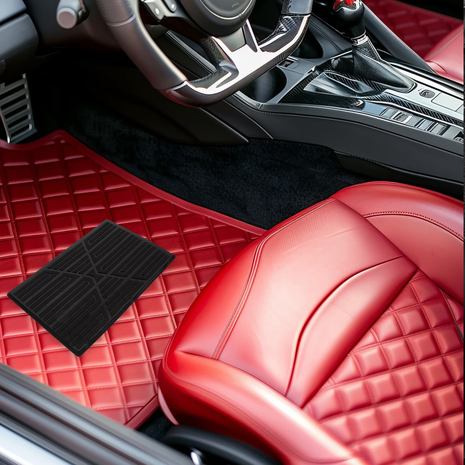 Car Floor Mat - Tappetino Protettivo in Gomma Resistente per